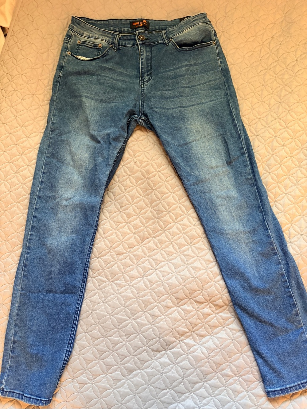 Ring of Fire Men's Slim Straight Jeans in Blue